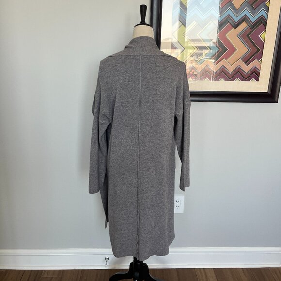 OneTwelfth Gray Shawl Collared Cardigan L - Picture 3 of 6